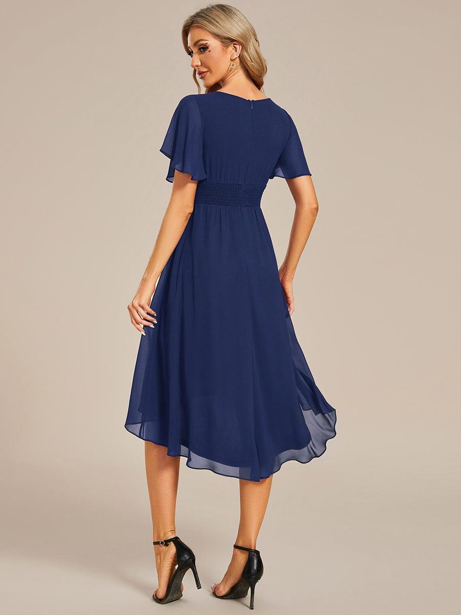 ever EDEN|Flowy Chiffon Round Neckline A-Line Knee Length Bridesmaid Dress