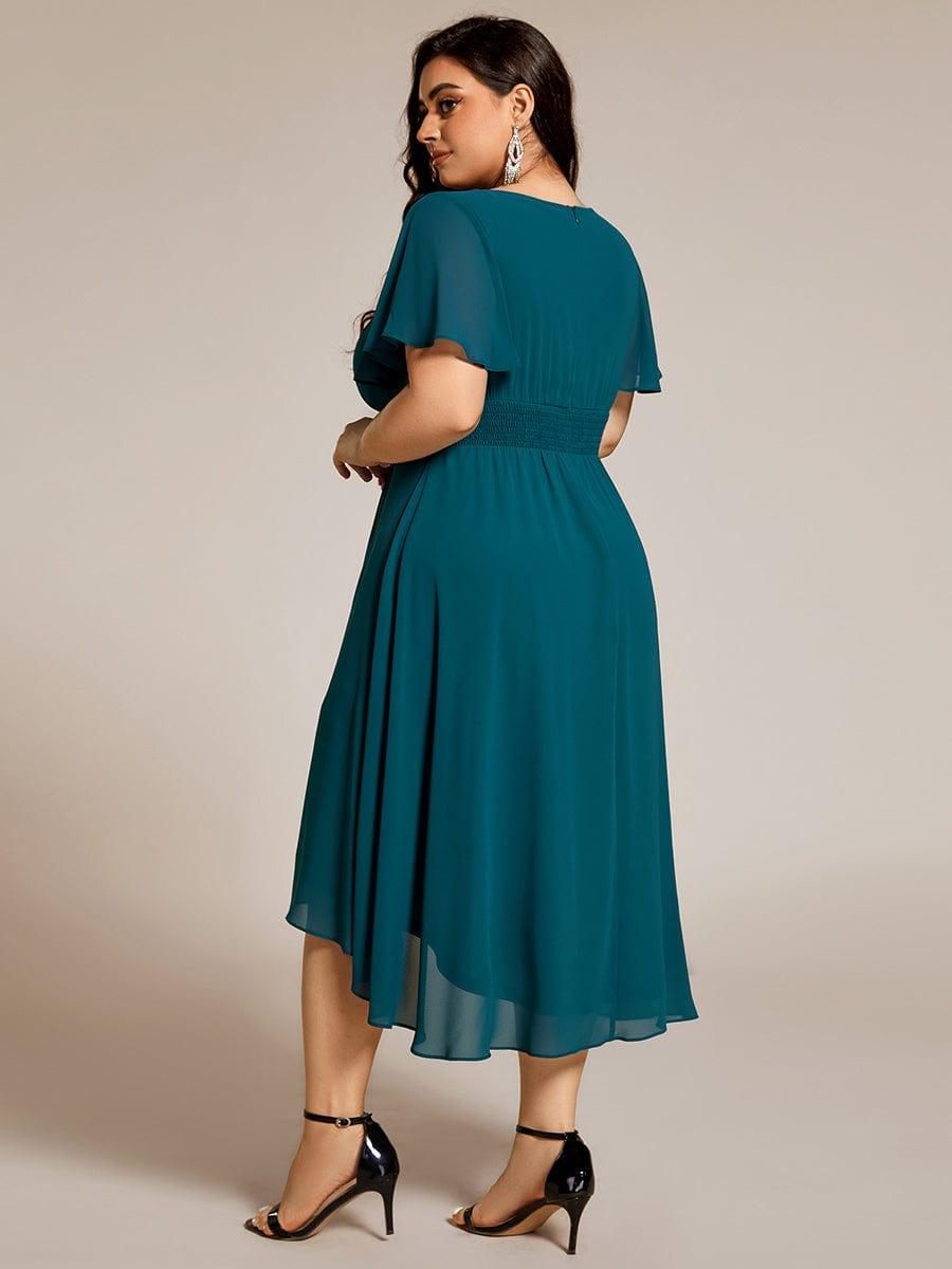 ever EDEN|Flowy Chiffon Round Neckline A-Line Knee Length Bridesmaid Dress
