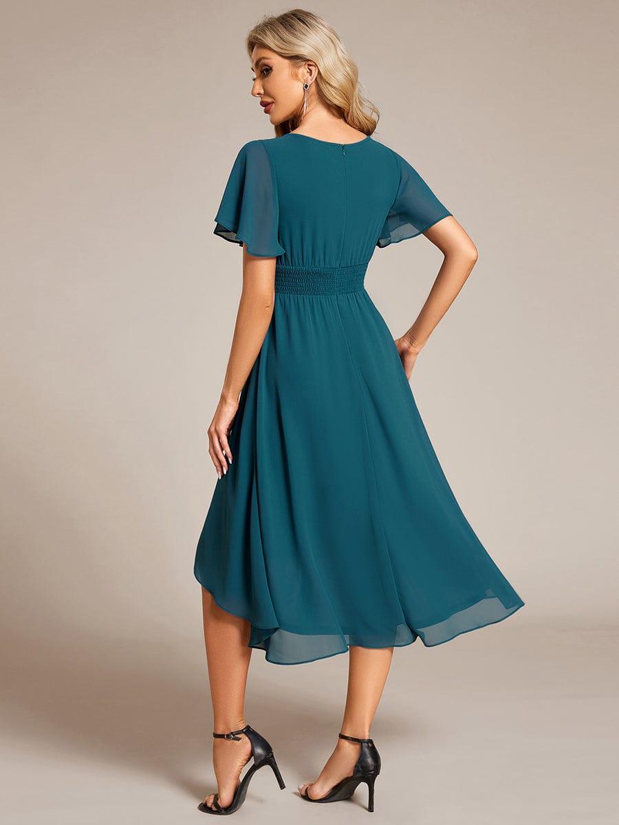 ever EDEN|Flowy Chiffon Round Neckline A-Line Knee Length Bridesmaid Dress