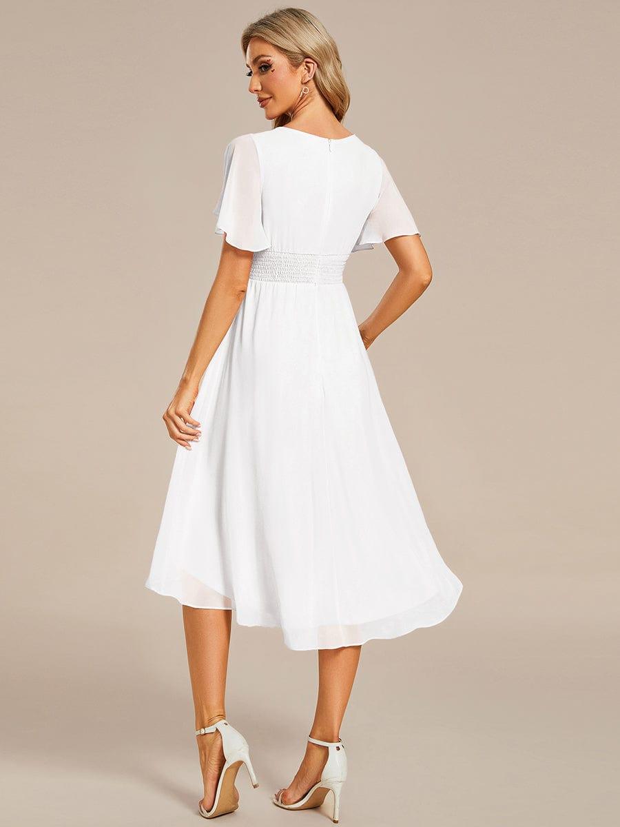 ever EDEN|Flowy Chiffon Round Neckline A-Line Knee Length Bridesmaid Dress