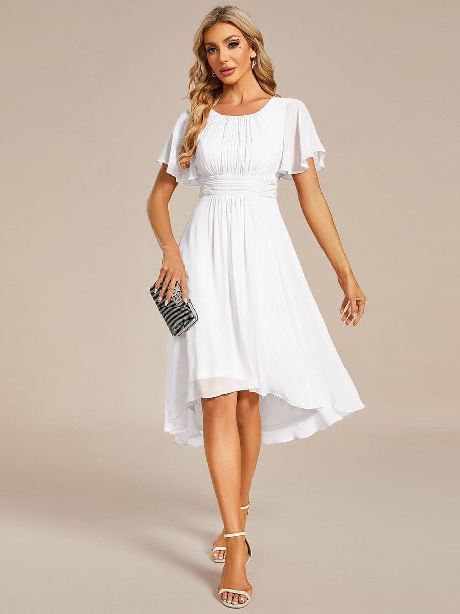 ever EDEN|Flowy Chiffon Round Neckline A-Line Knee Length Bridesmaid Dress