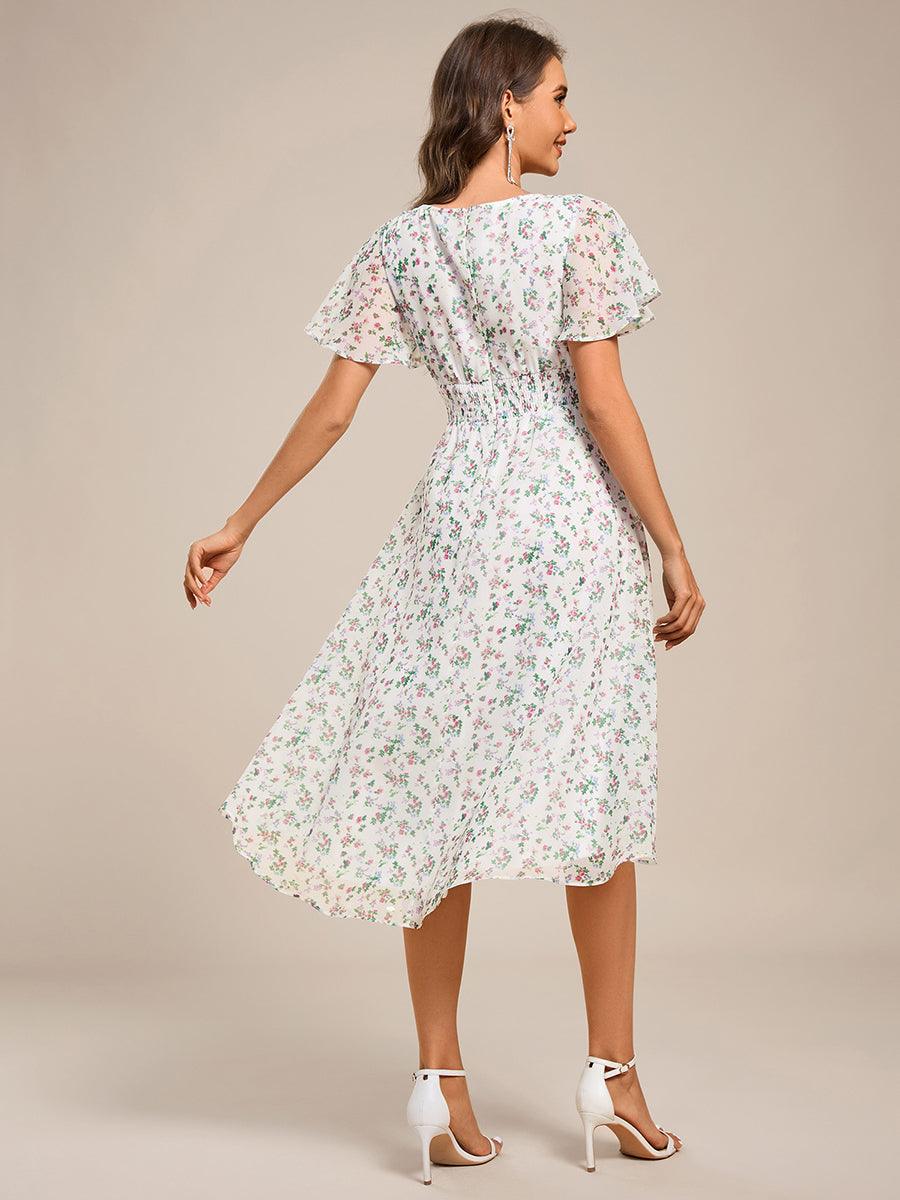 ever EDEN|Flowy Chiffon Round Neckline A-Line Knee Length Bridesmaid Dress