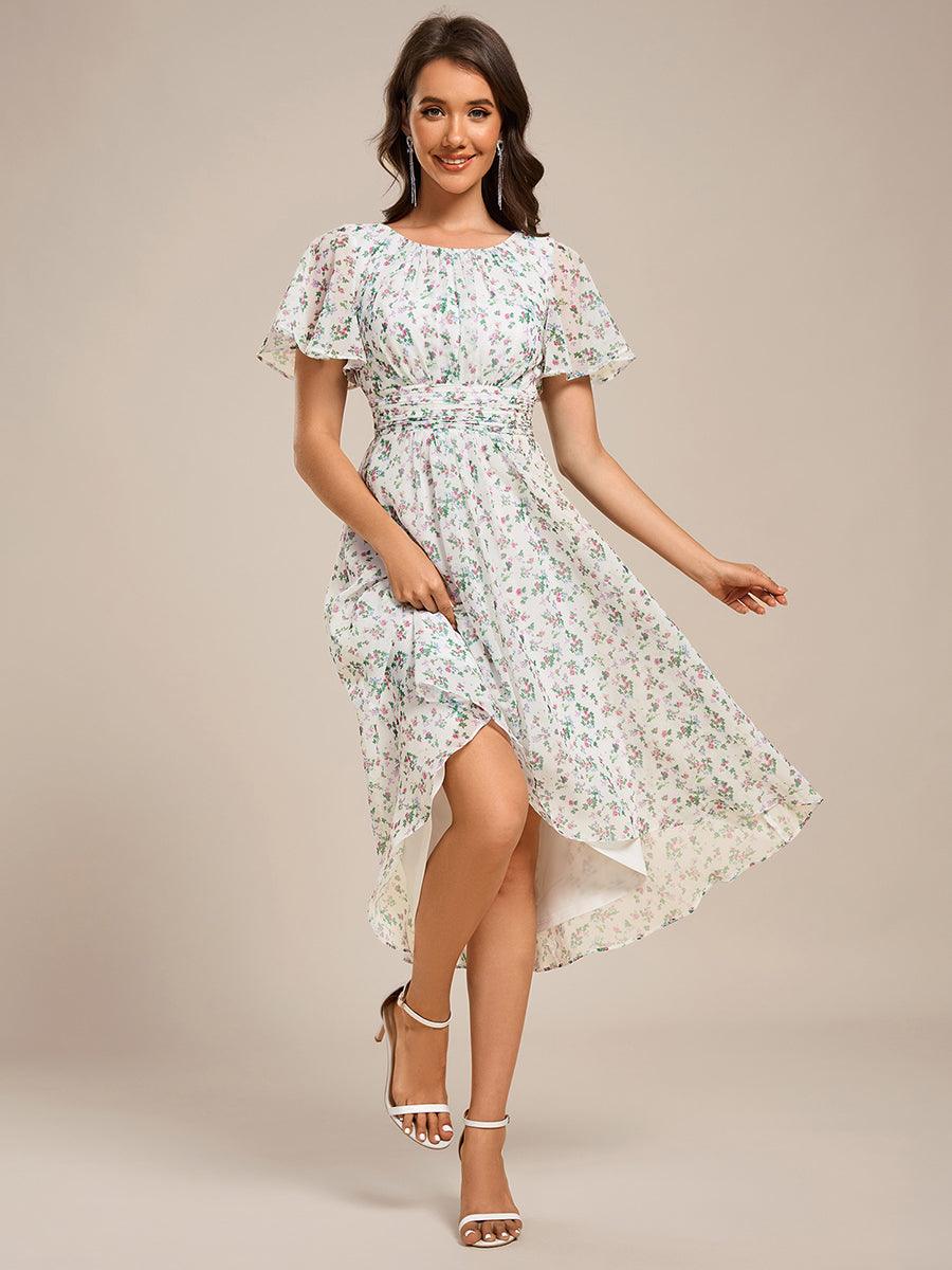 ever EDEN|Flowy Chiffon Round Neckline A-Line Knee Length Bridesmaid Dress