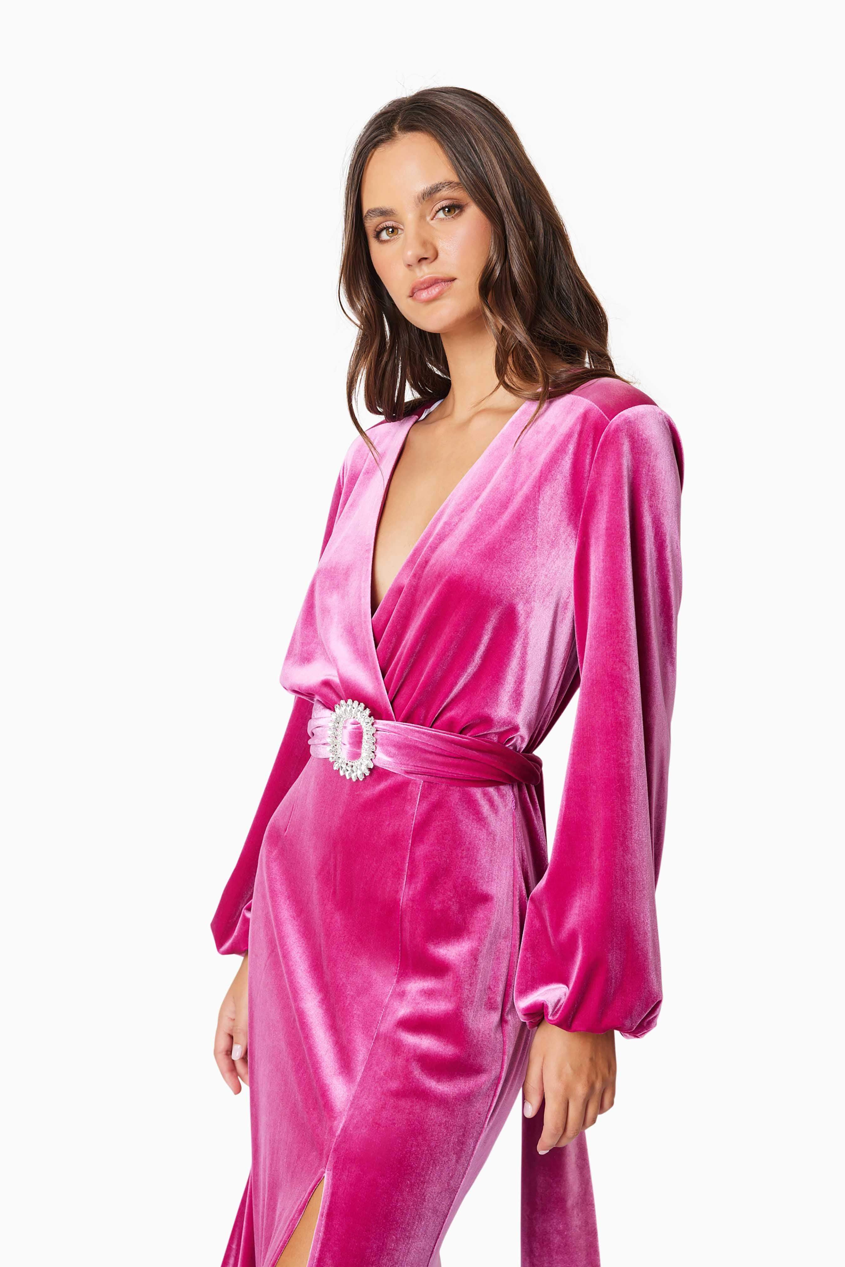 Solene Eventwear Maxi Dress In Pink