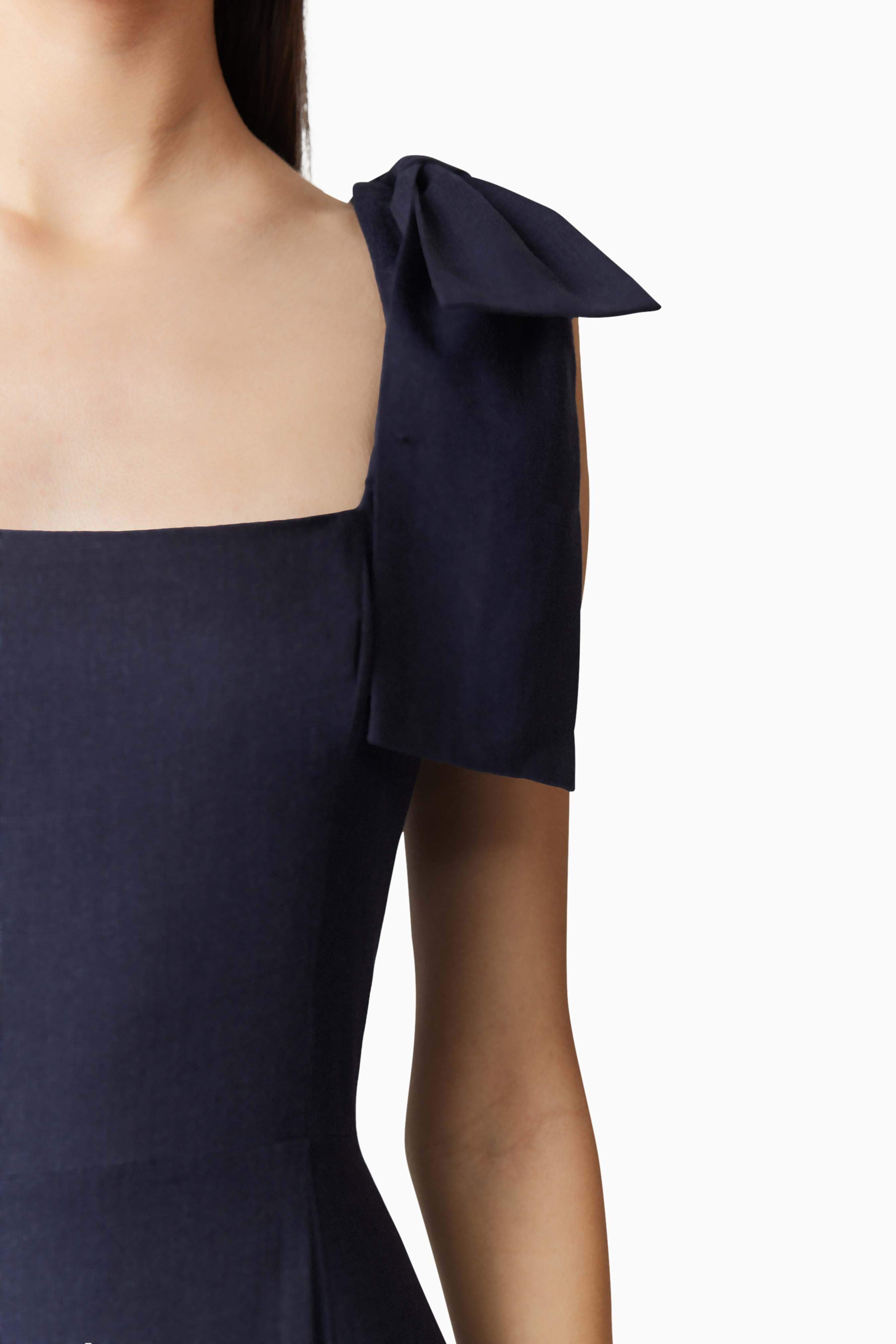 Kara Tiered Maxi Dress in Navy
