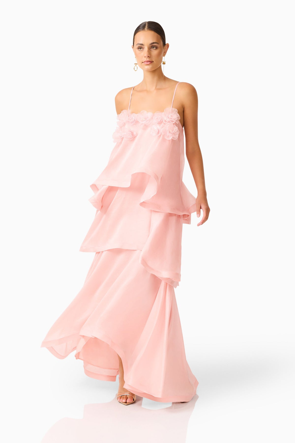 Swallowtail Day To Night Maxi Dress In Pink