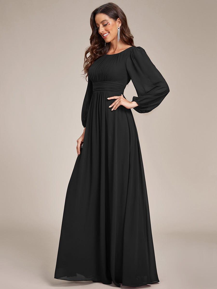 ever CELESTE|Long Sleeve Chiffon A-Line Empire Waist Formal Dress