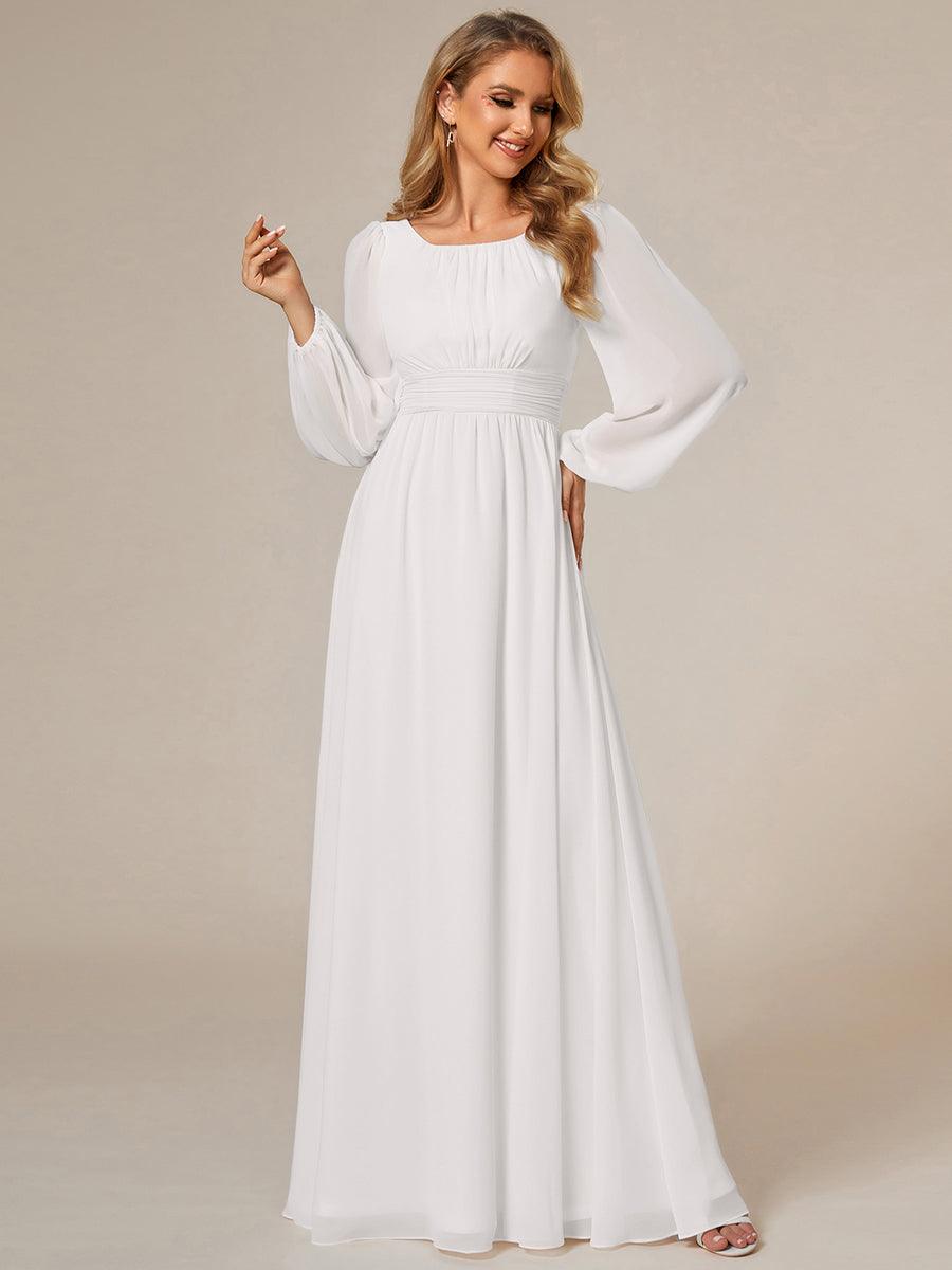 ever CELESTE|Chiffon Long Sleeve A-Line Round Neckline Formal Dress