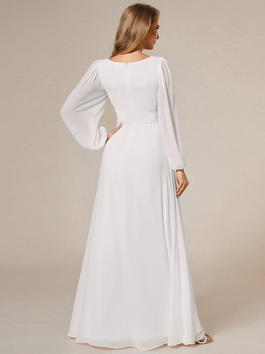 ever CELESTE|Chiffon Long Sleeve A-Line Round Neckline Formal Dress