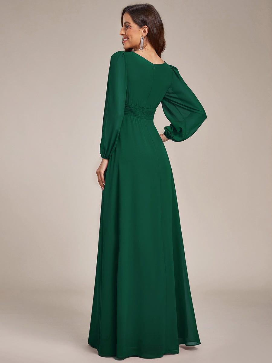 ever CELESTE|Long Sleeve Chiffon A-Line Empire Waist Formal Dress