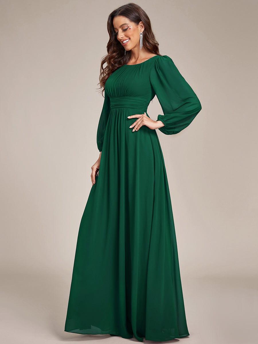ever CELESTE|Long Sleeve Chiffon A-Line Empire Waist Formal Dress