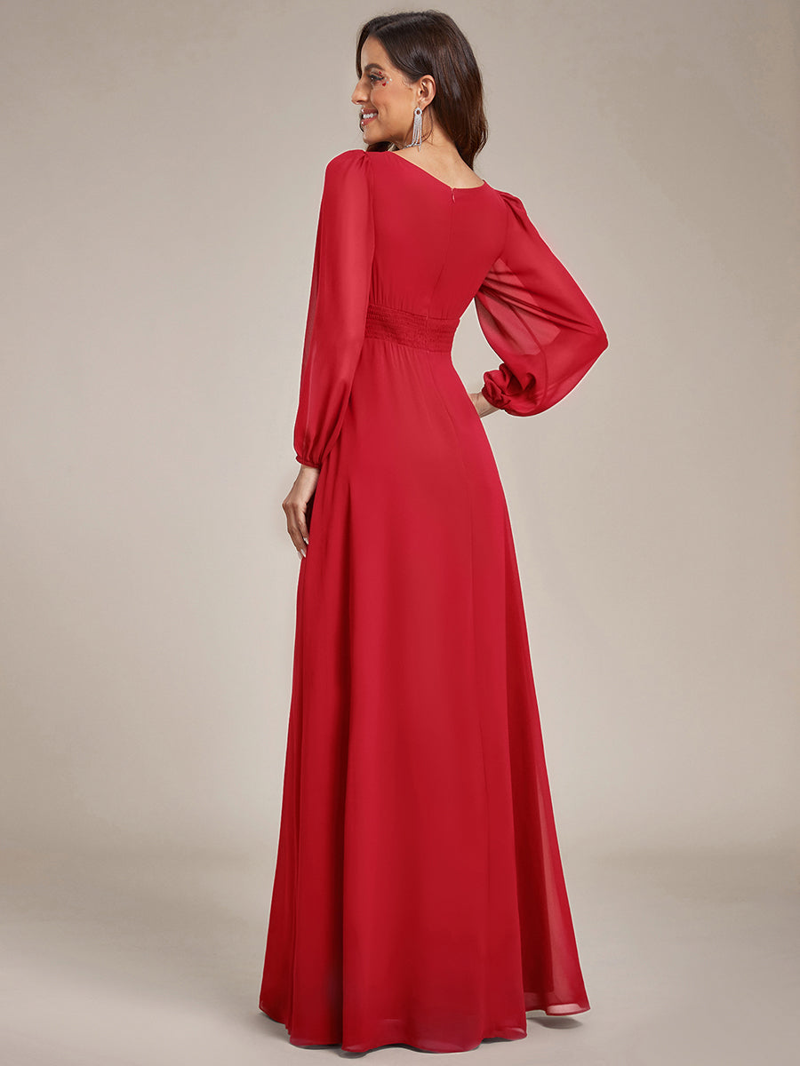 ever CELESTE|Chiffon Long Sleeve A-Line Round Neckline Formal Dress