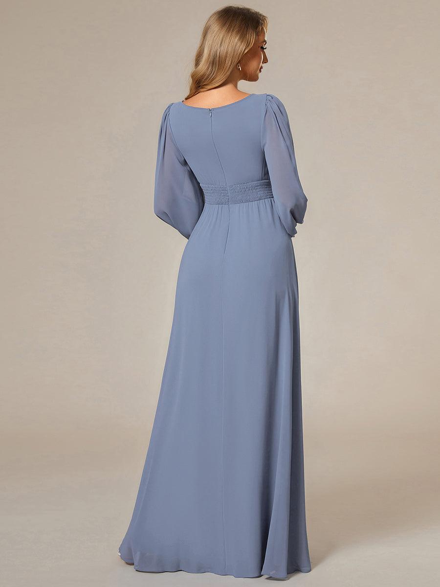ever CELESTE|Chiffon Long Sleeve A-Line Round Neckline Formal Dress