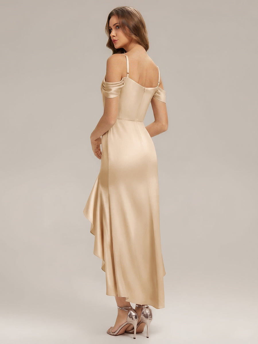 ever BREE|Satin Spaghetti strap Sleeve Mermaid Bridesmaid Dress
