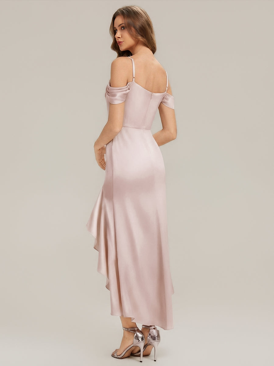 ever BREE|Satin Spaghetti strap Sleeve Mermaid Bridesmaid Dress