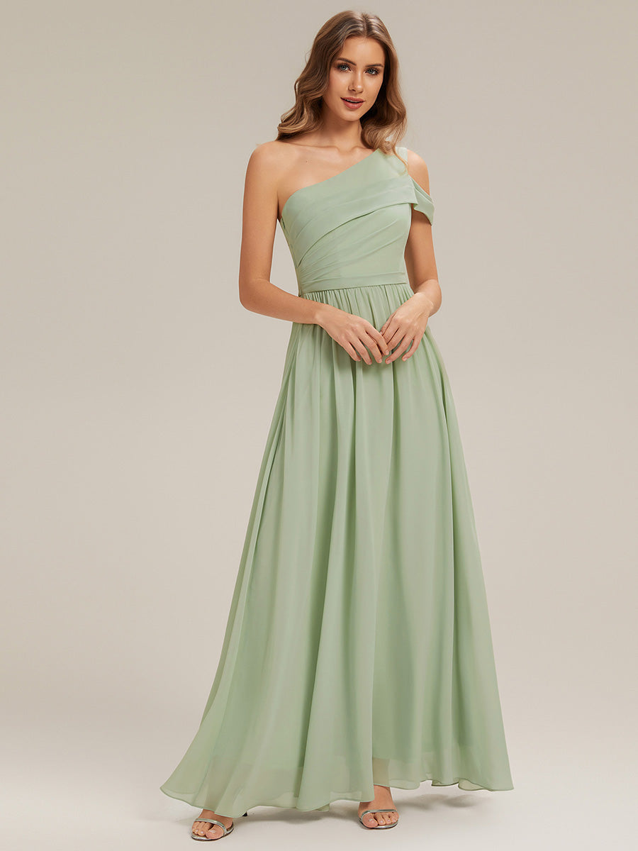 ever CHACE|Cut-Out Detail Chiffon Sleeveless Bridesmaid Dress