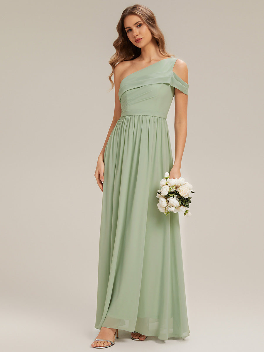 ever CHACE|Cut-Out Detail Chiffon Sleeveless Bridesmaid Dress