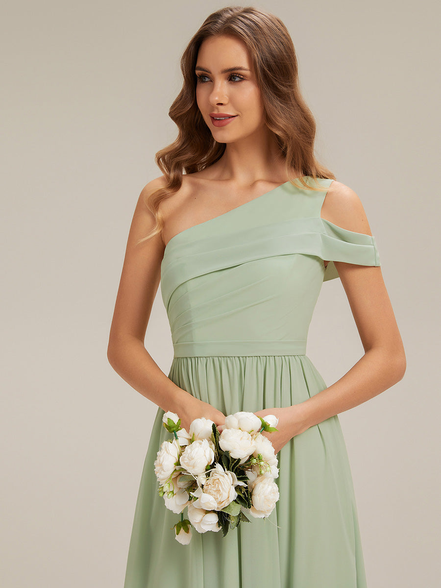 ever CHACE|Cut-Out Detail Chiffon Sleeveless Bridesmaid Dress