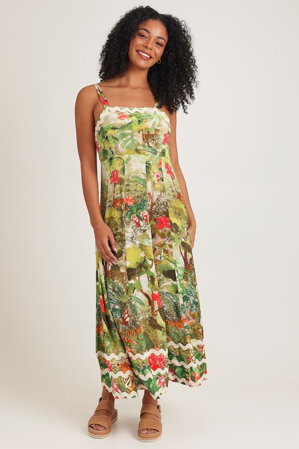 Cecilla Strappy Dress - Print