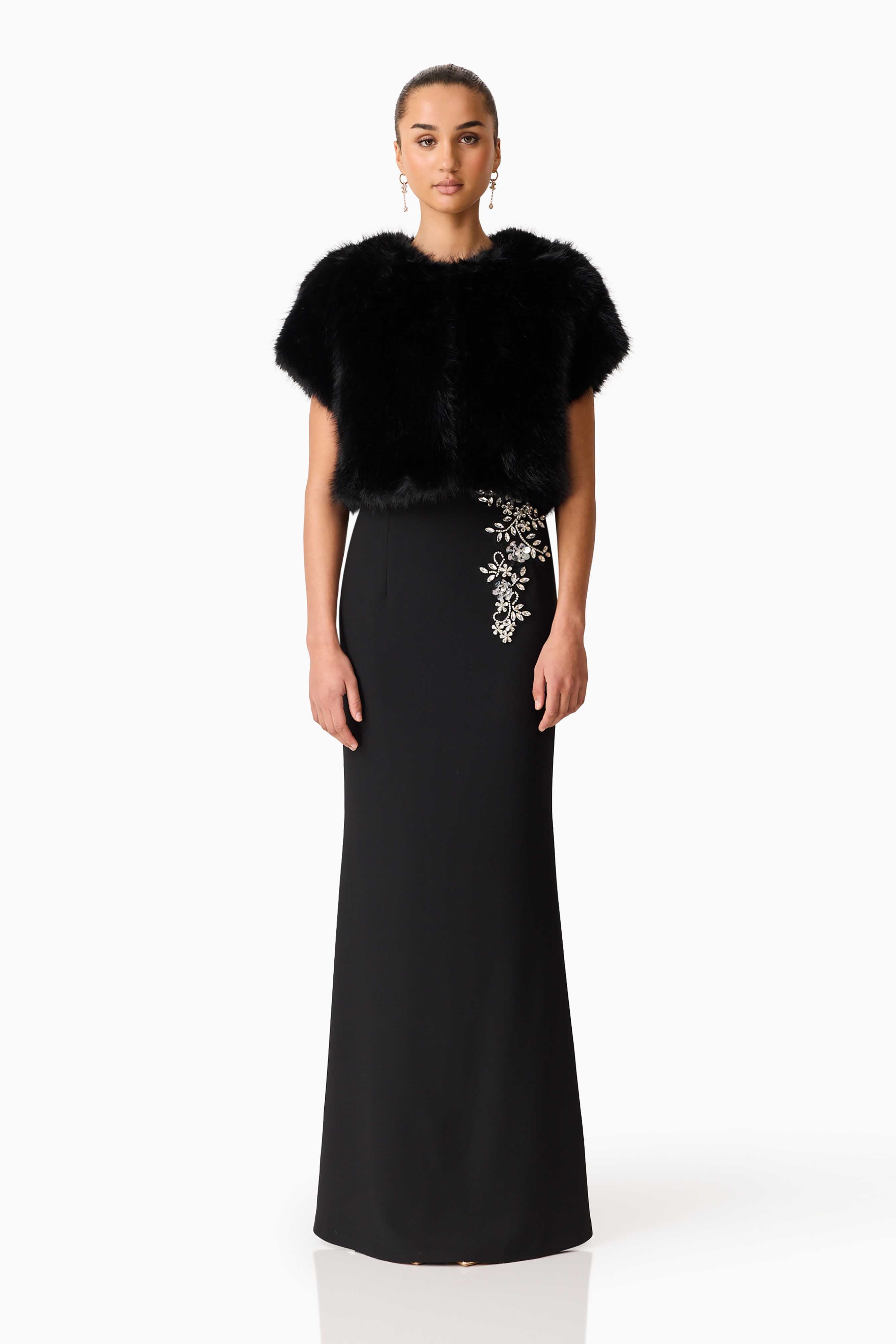 Lucyna Short Sleeve Bolero in Black