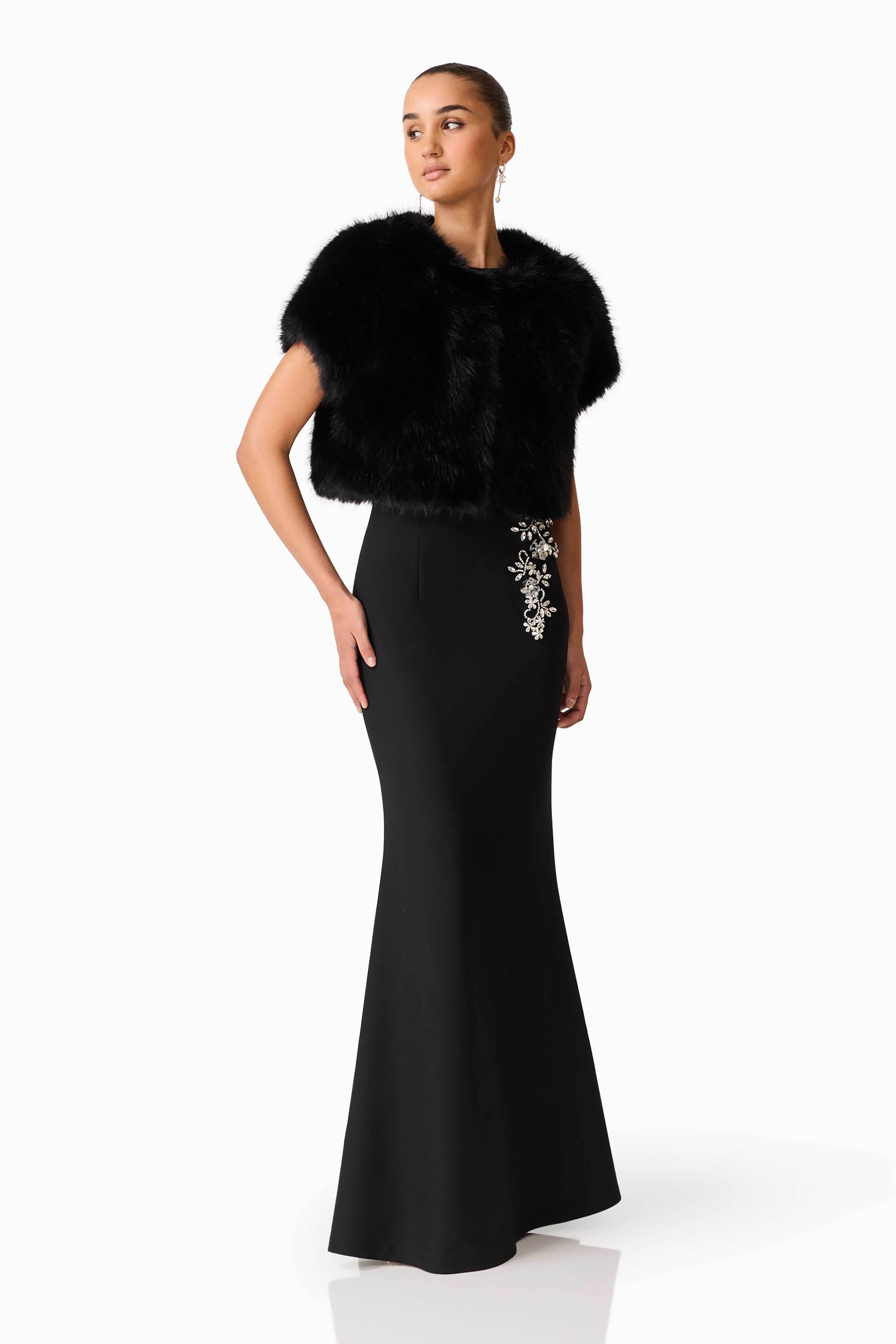 Lucyna Short Sleeve Bolero in Black