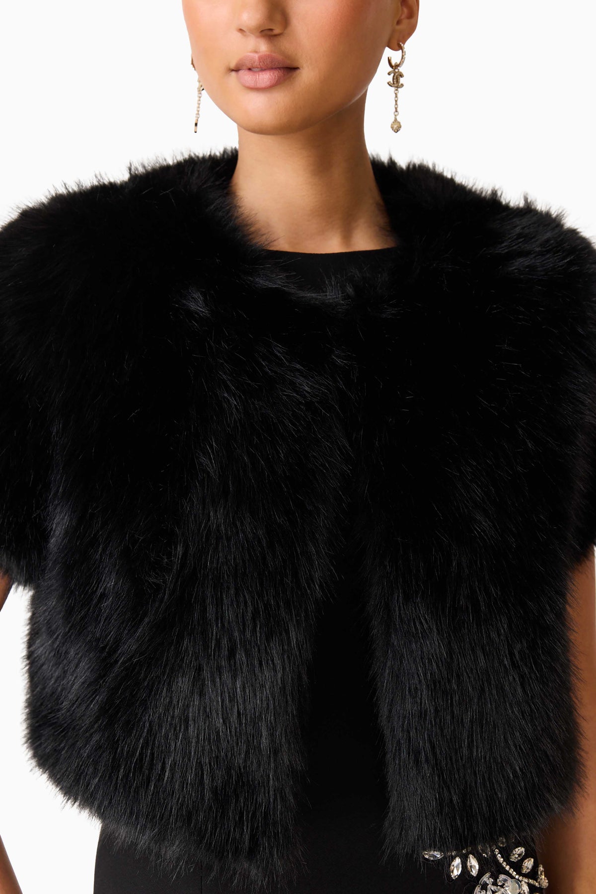 Lucyna Short Sleeve Bolero in Black
