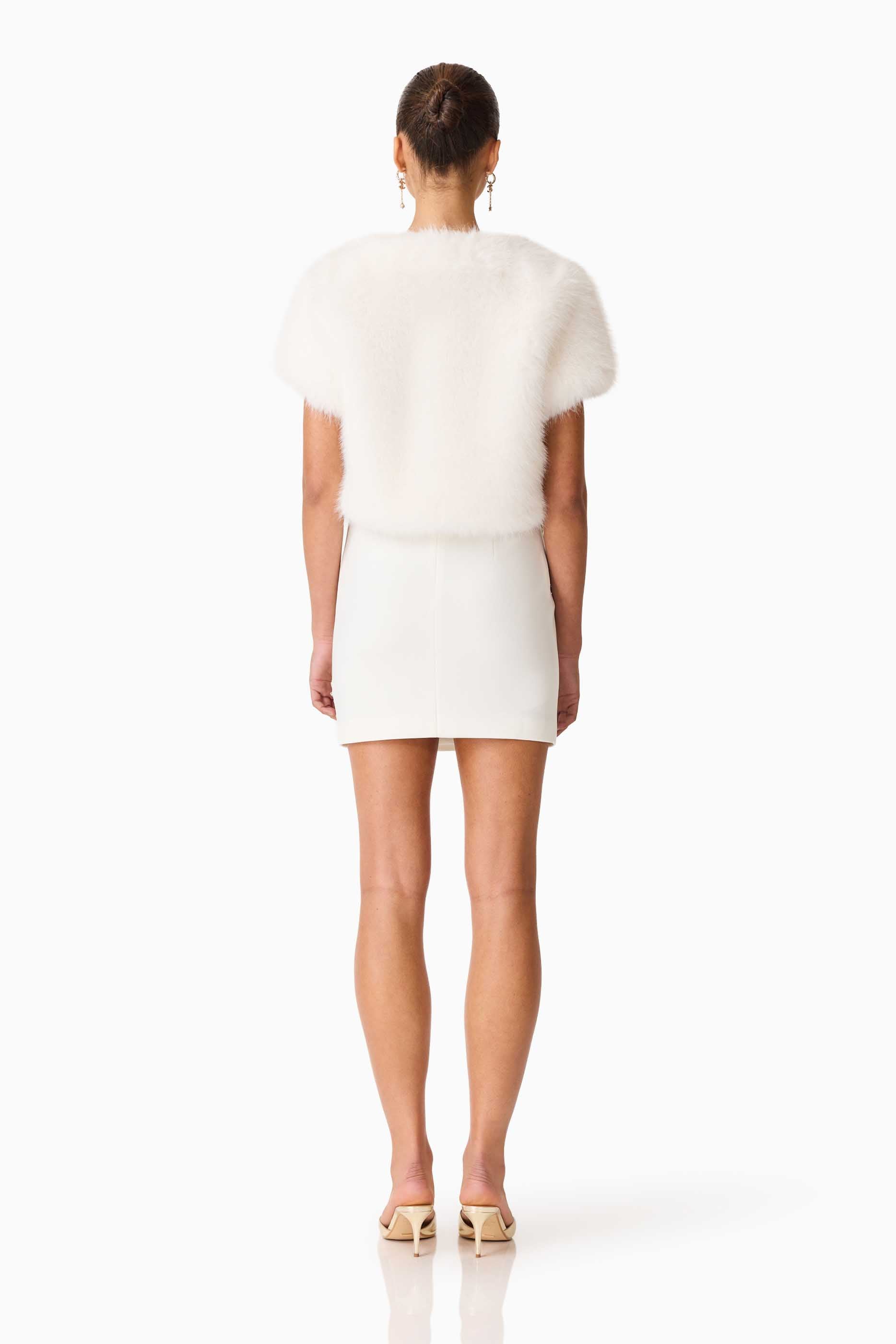 Lucyna Short Sleeve Bolero in White