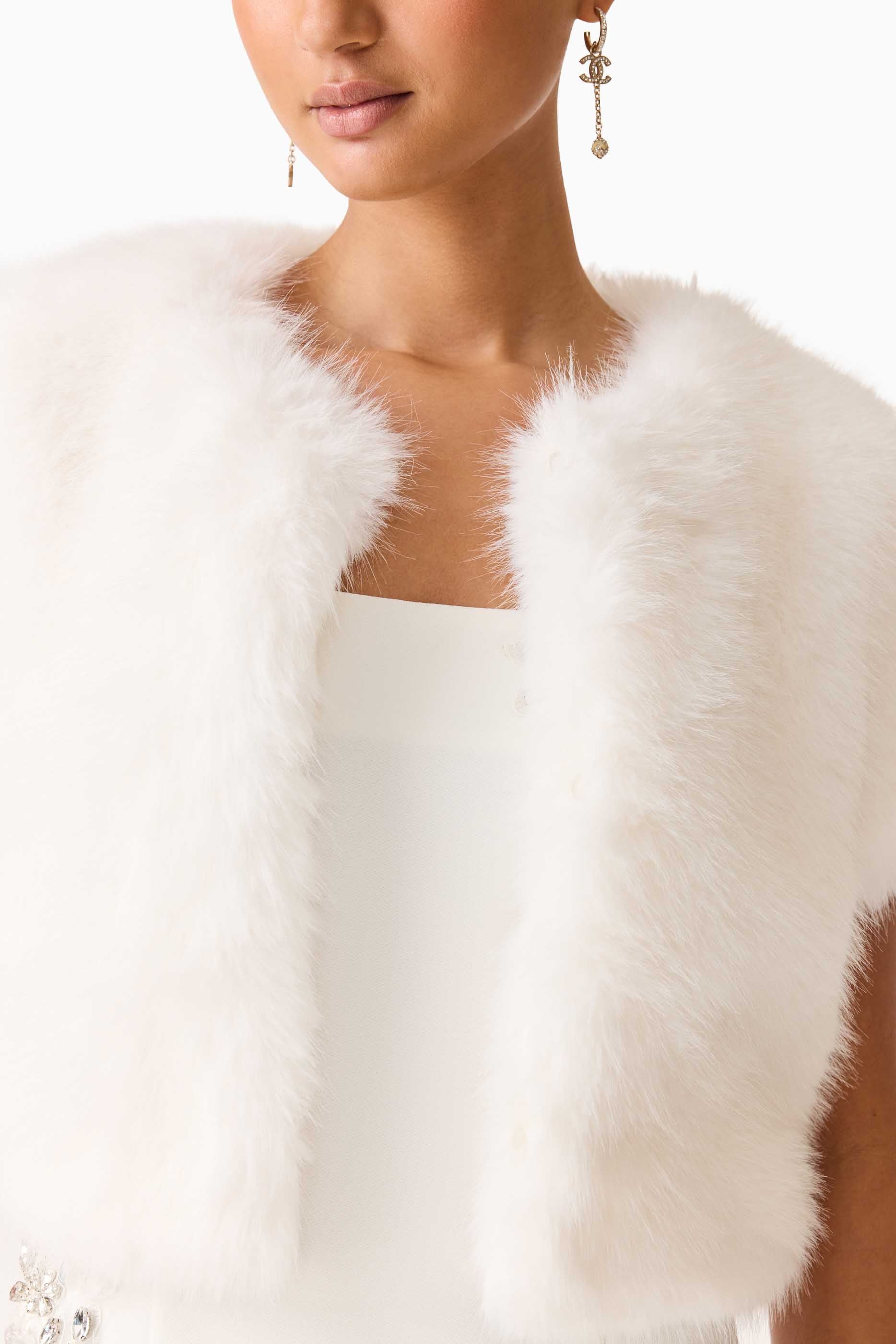 Lucyna Short Sleeve Bolero in White
