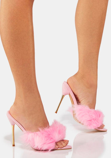 Darling Love Paces Marabou Heels