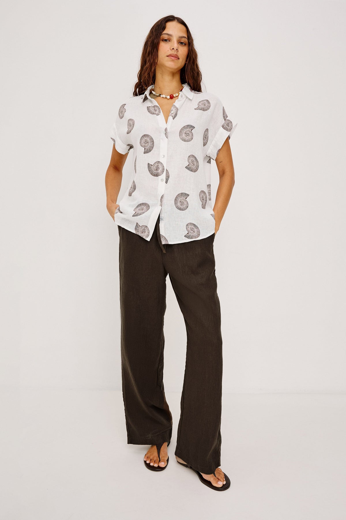 Farrah Shirt - Spiral Shells