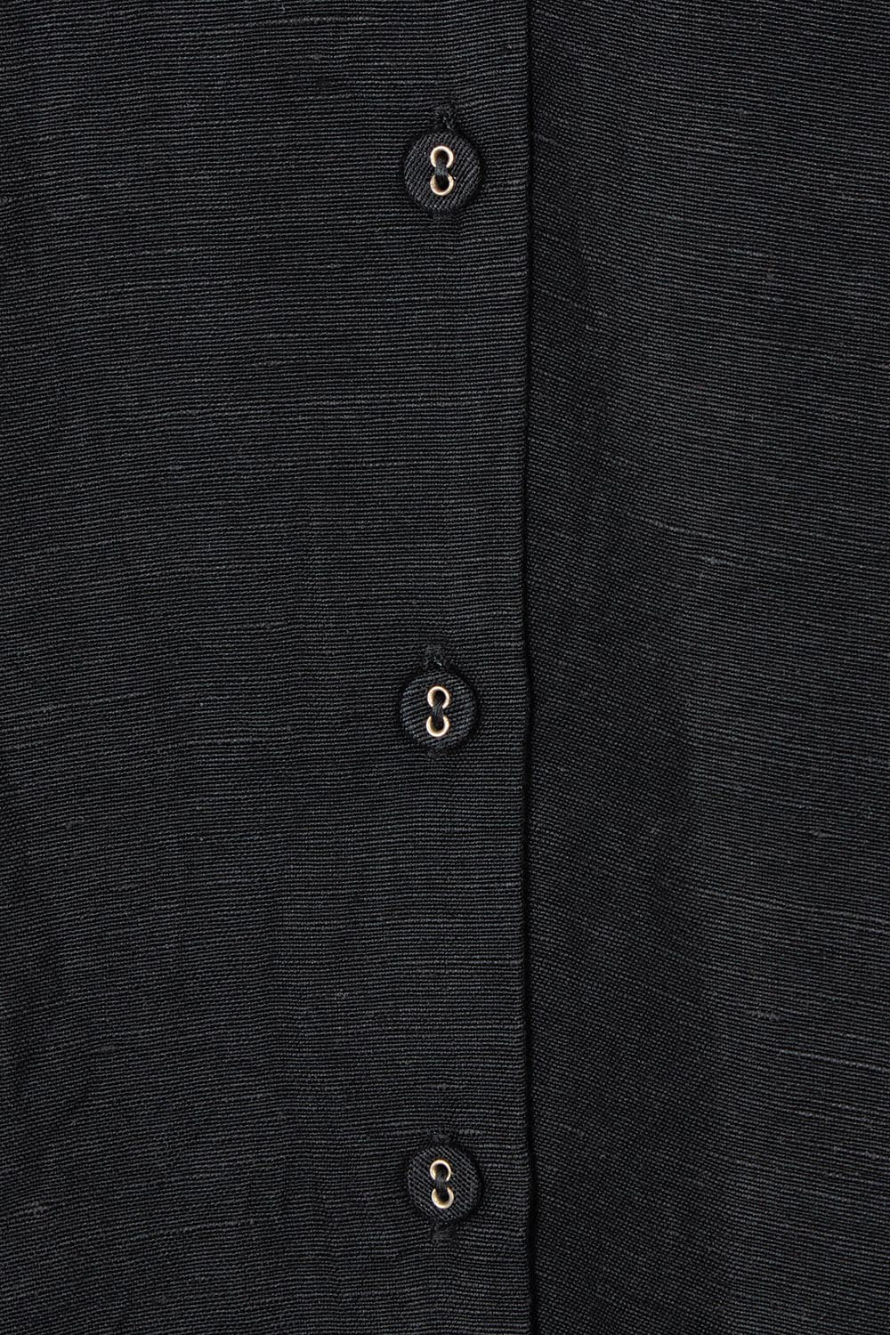 Anara Linen Blend Dress - Black