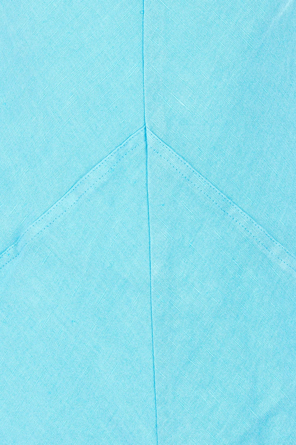 Azure Linen Blend Dress - Azureblue