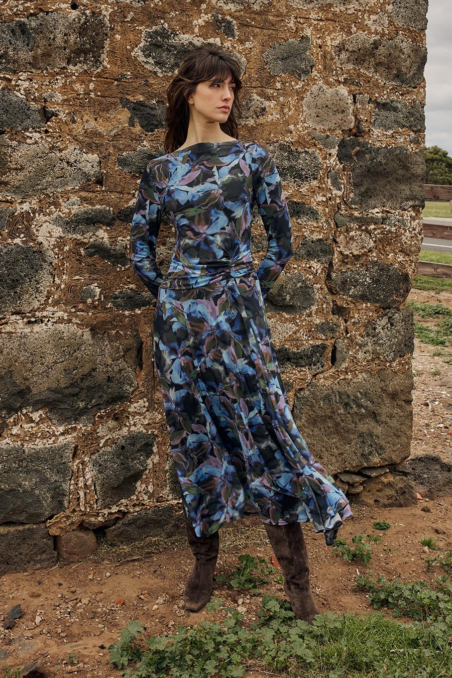 Alix Mesh Dress – Floral