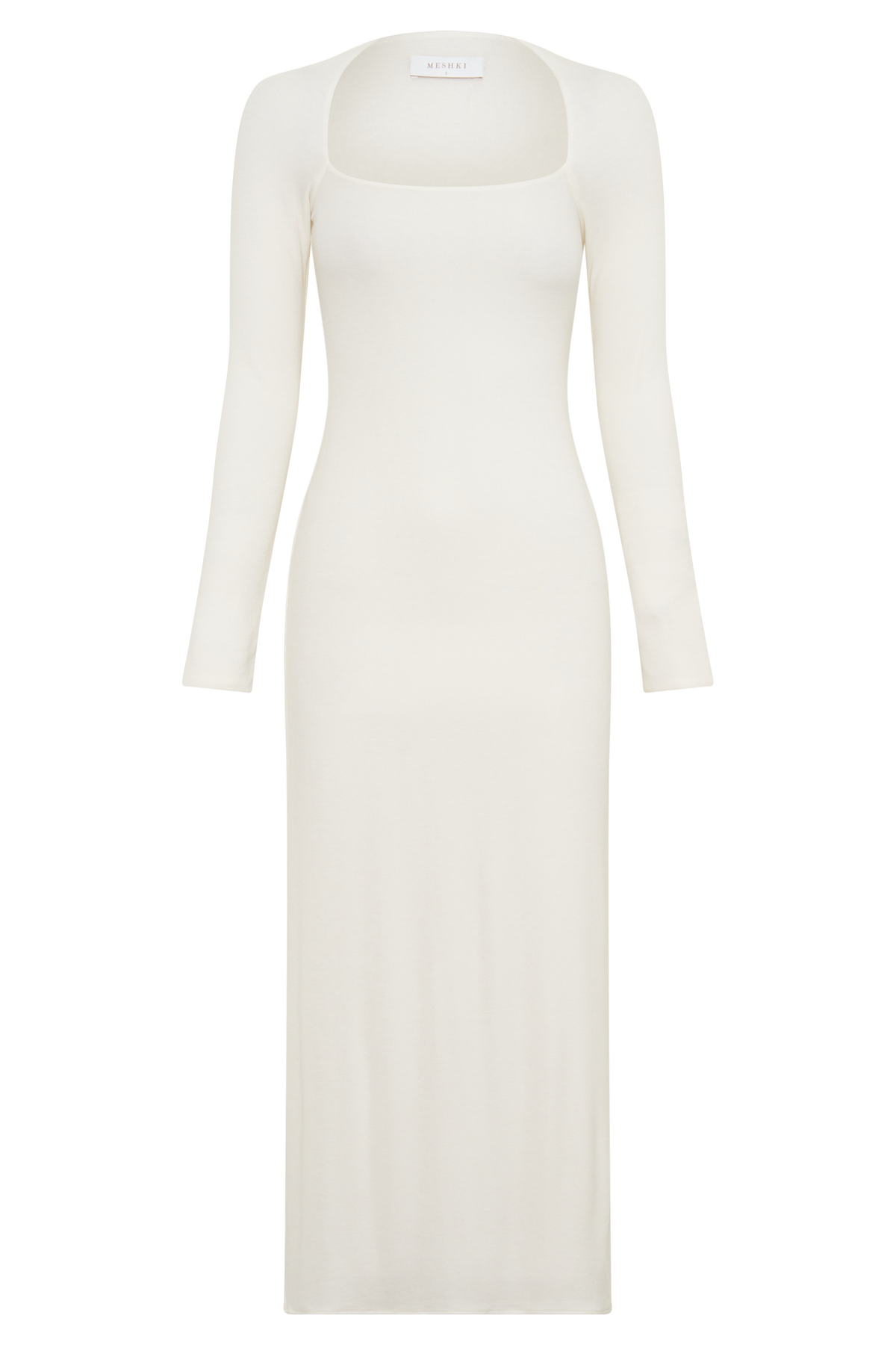 Freja Long Sleeve Midi Dress - White