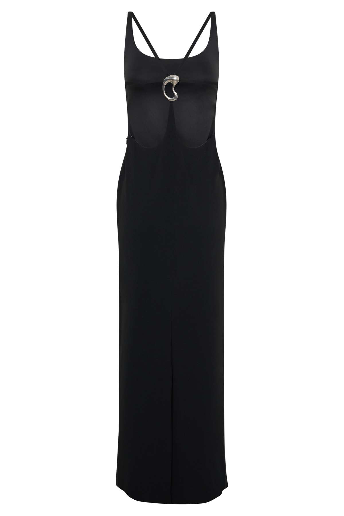 Julian Crepe Strapped Back Maxi Dress - Black
