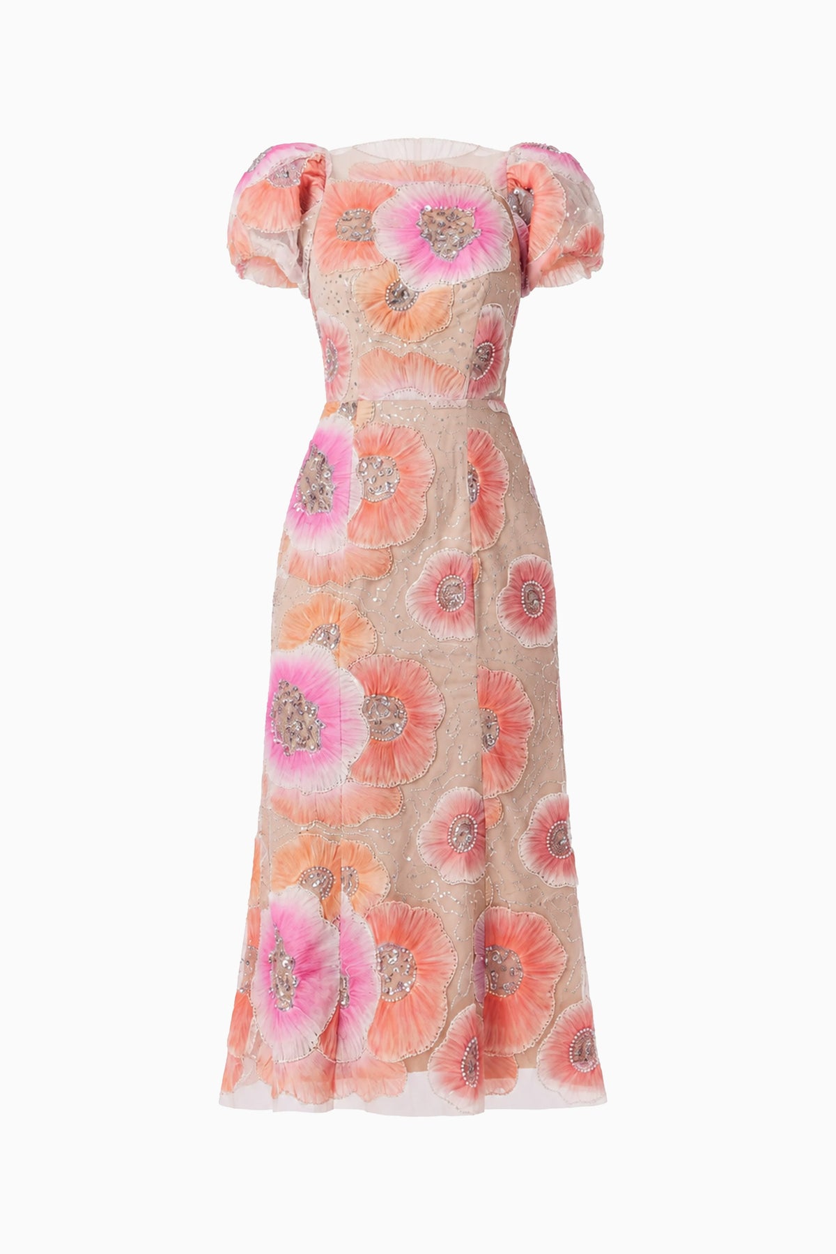 Brittany Floral Midi Dress in Pink