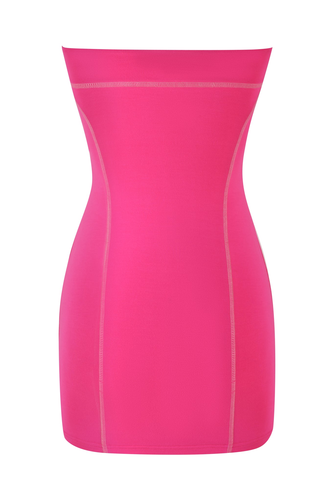 Blare Tube Mini Dress - Pink : Hot Pink