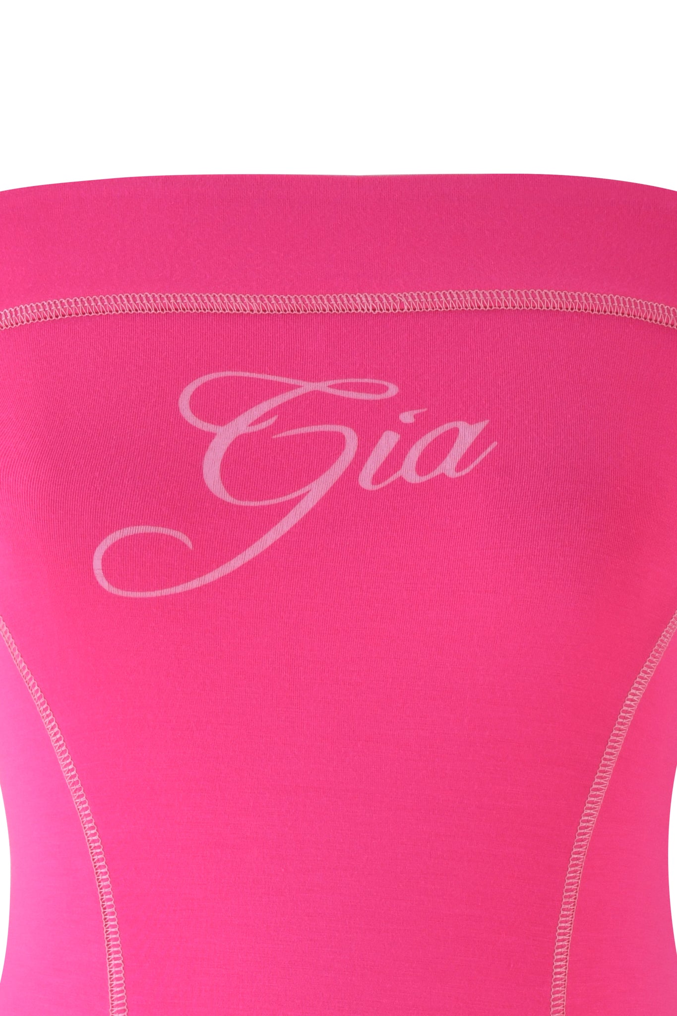 Blare Tube Mini Dress - Pink : Hot Pink