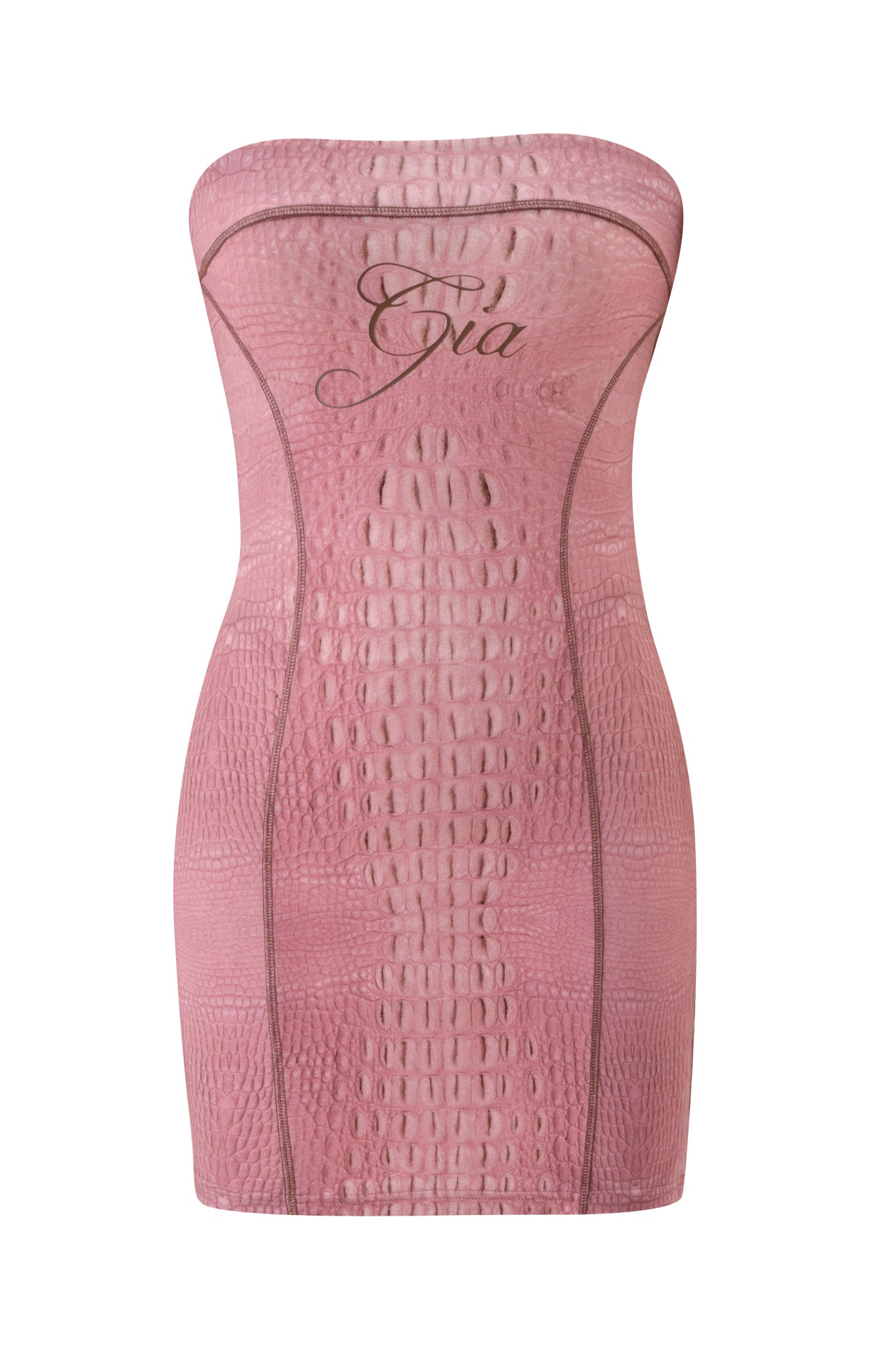Blare Tube Mini Dress - Hot Croc Pink