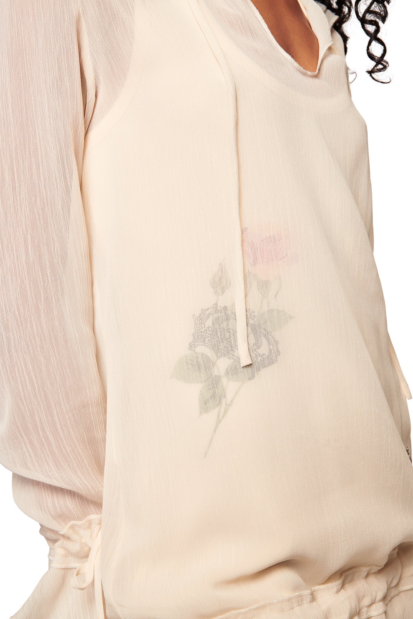 Diamond 2-In-1 Mini Dress - Cream
