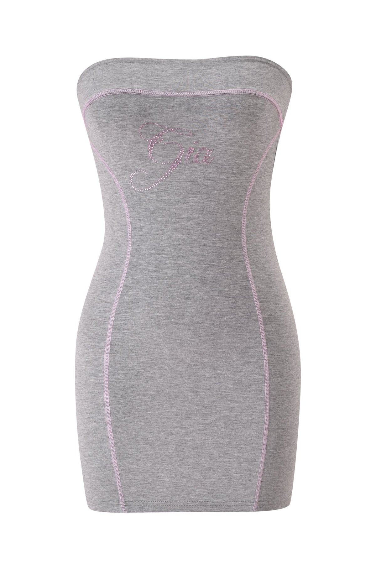 Blare Tube Mini Dress - Heather Grey