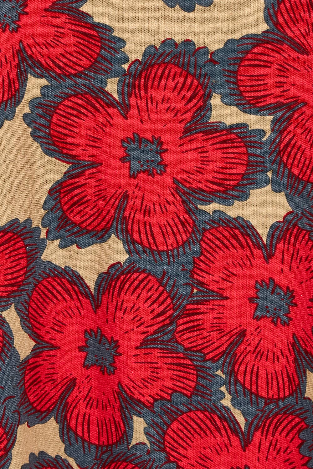 Cotton Frill Hem Dress - Poppy