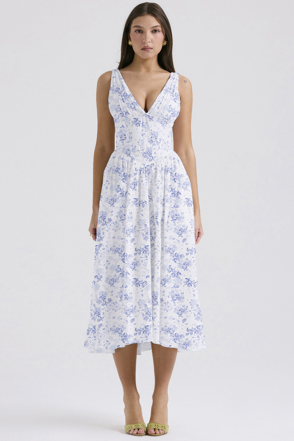 Michelle | Women's Floral Sleeveless Midi Spring Dress