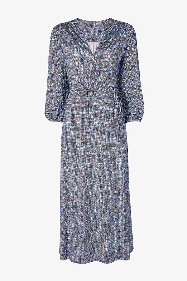 Hope Wrap Dress - Printed Jersey :: Blueprint Sketch