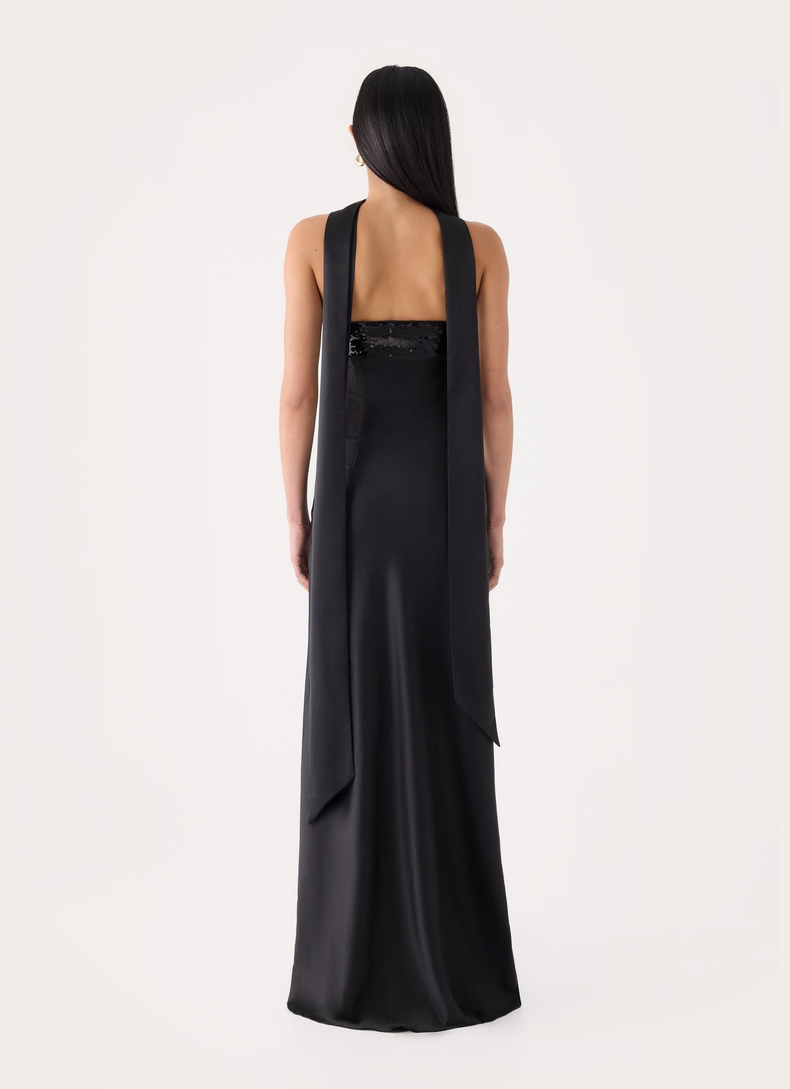 Hush Sequin Maxi Dress - Black