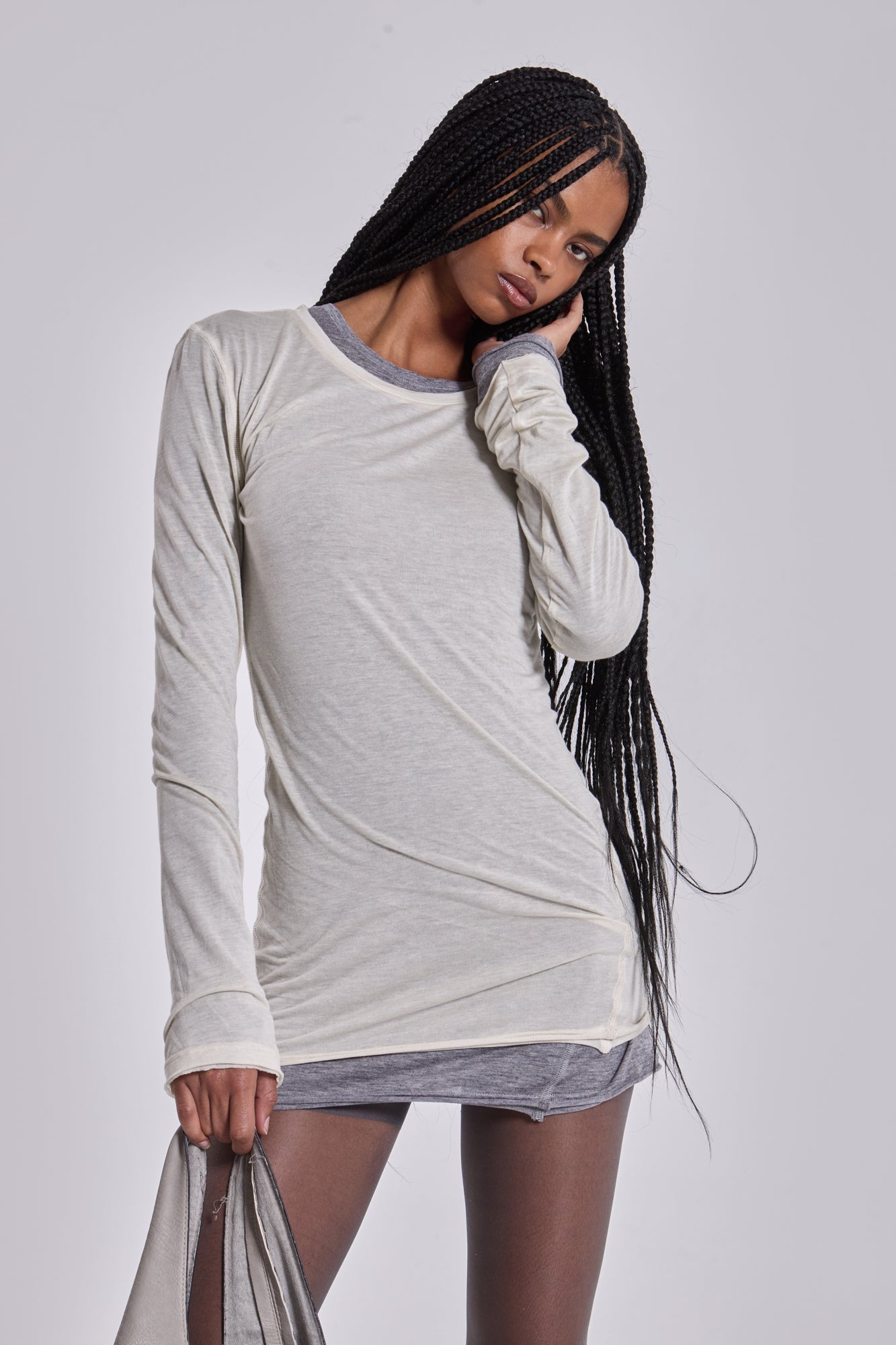Oatmeal Mist Mini Dress