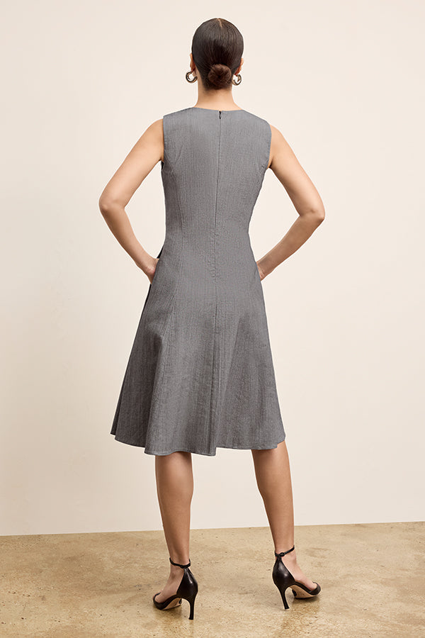 Jaycie Easy Dress - Cotton Viscose :: Harbor Blue