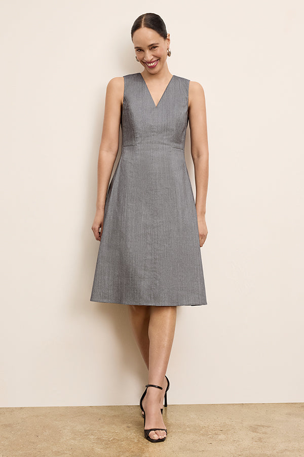 Jaycie Easy Dress - Cotton Viscose :: Harbor Blue