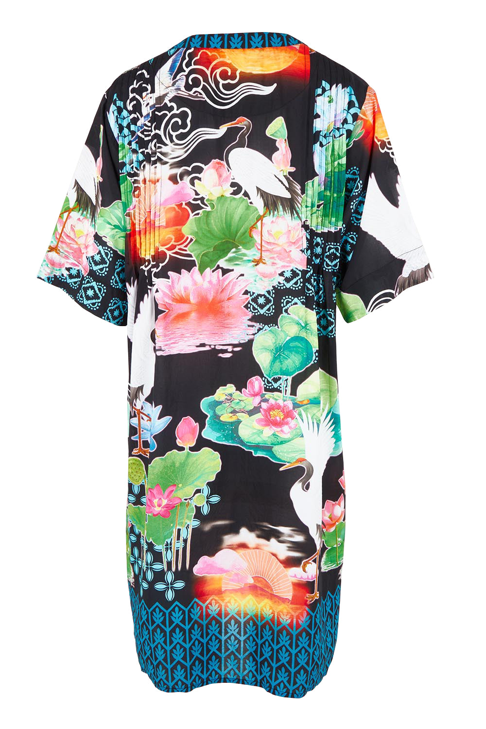 Akiko Button Dress - Ocean