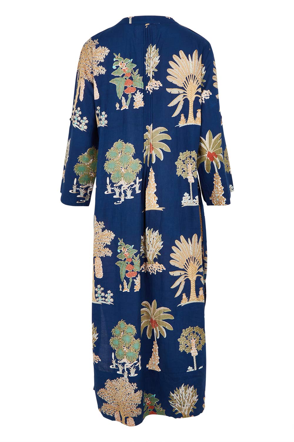 Amrita Cotton Midi Dress - Navy
